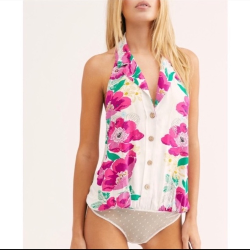 FREE PEOPLE OFFSHORE HALTER BODYSUIT